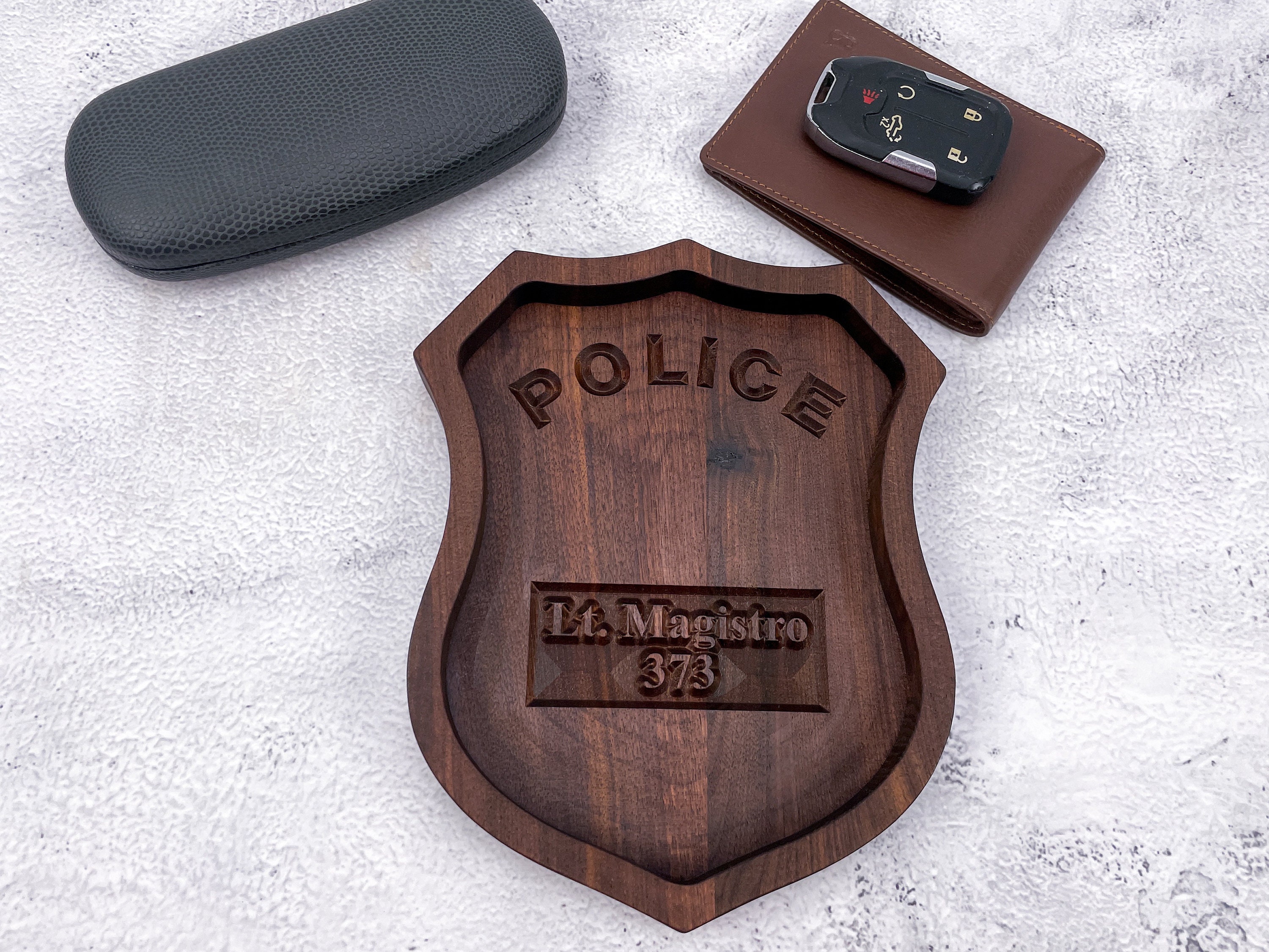 Personalized Police Gift, Police Officer Gifts, Law Enforcement Gifts, Police Wooden Tray, Police Desk Decor, Police Graduation, Cop Gifts