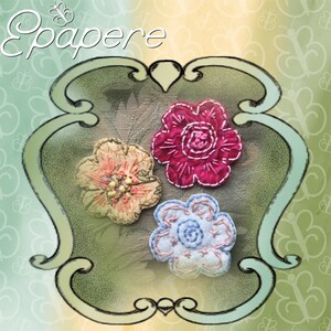 Handmade fabric padded slow stitched flower embellishment