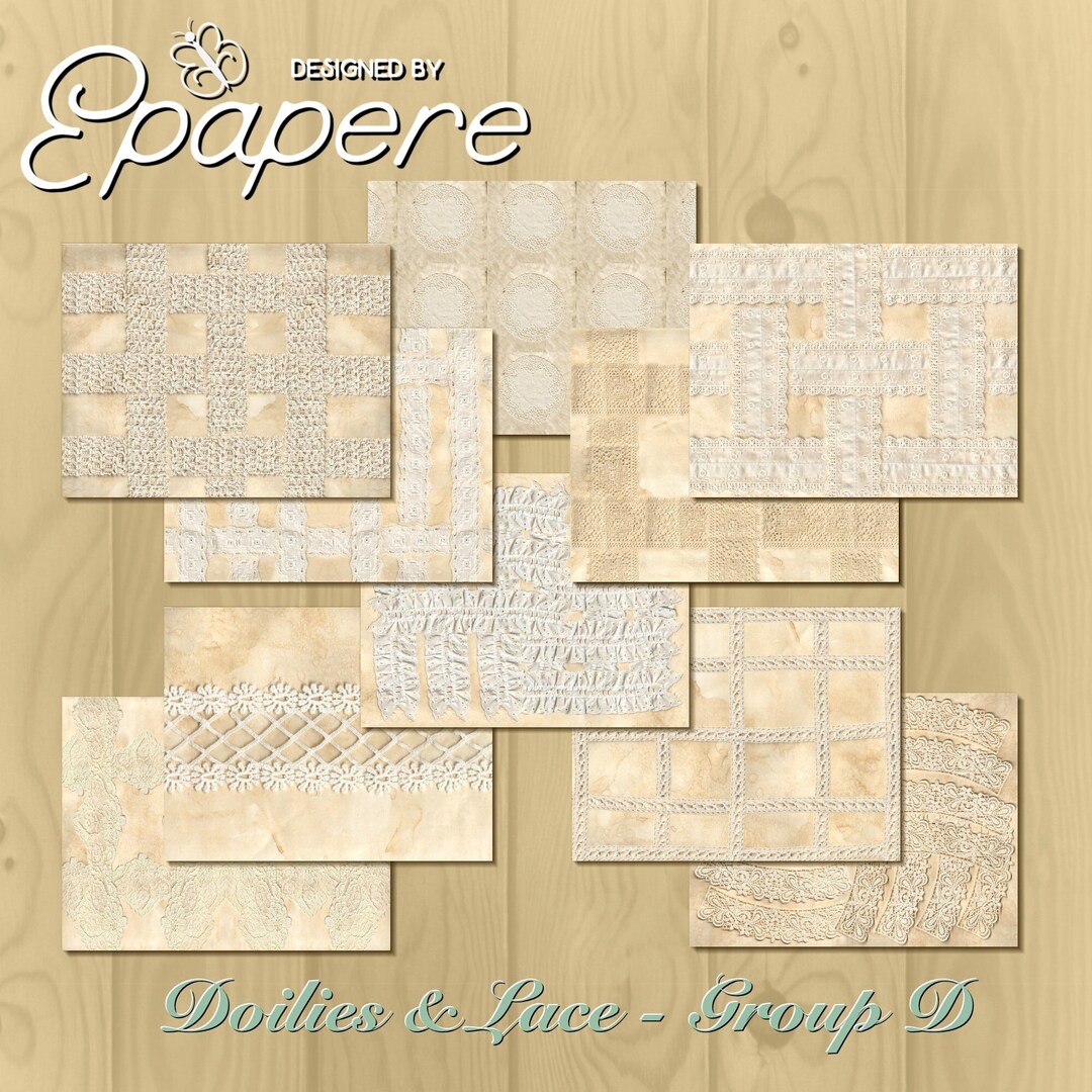 Doilies and Lace Printable Junk Journal Paper Collection D - Etsy
