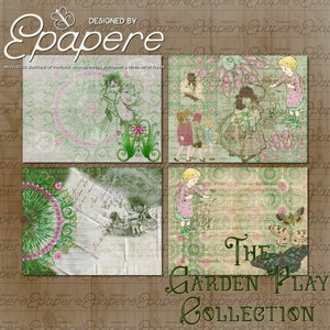Junk Journal Kit Printable Junk Journaling Pages Vintage Floral Garden Mandala & Baby Theme | Garden Play Collection