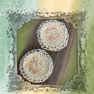 Dry embossed floral 1.75” medallion
