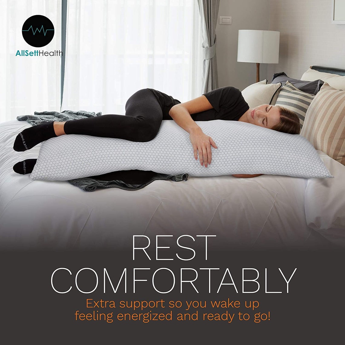 XXL Shredded Memory Foam Body Pillow Long Cooling Bed Pillow Etsy