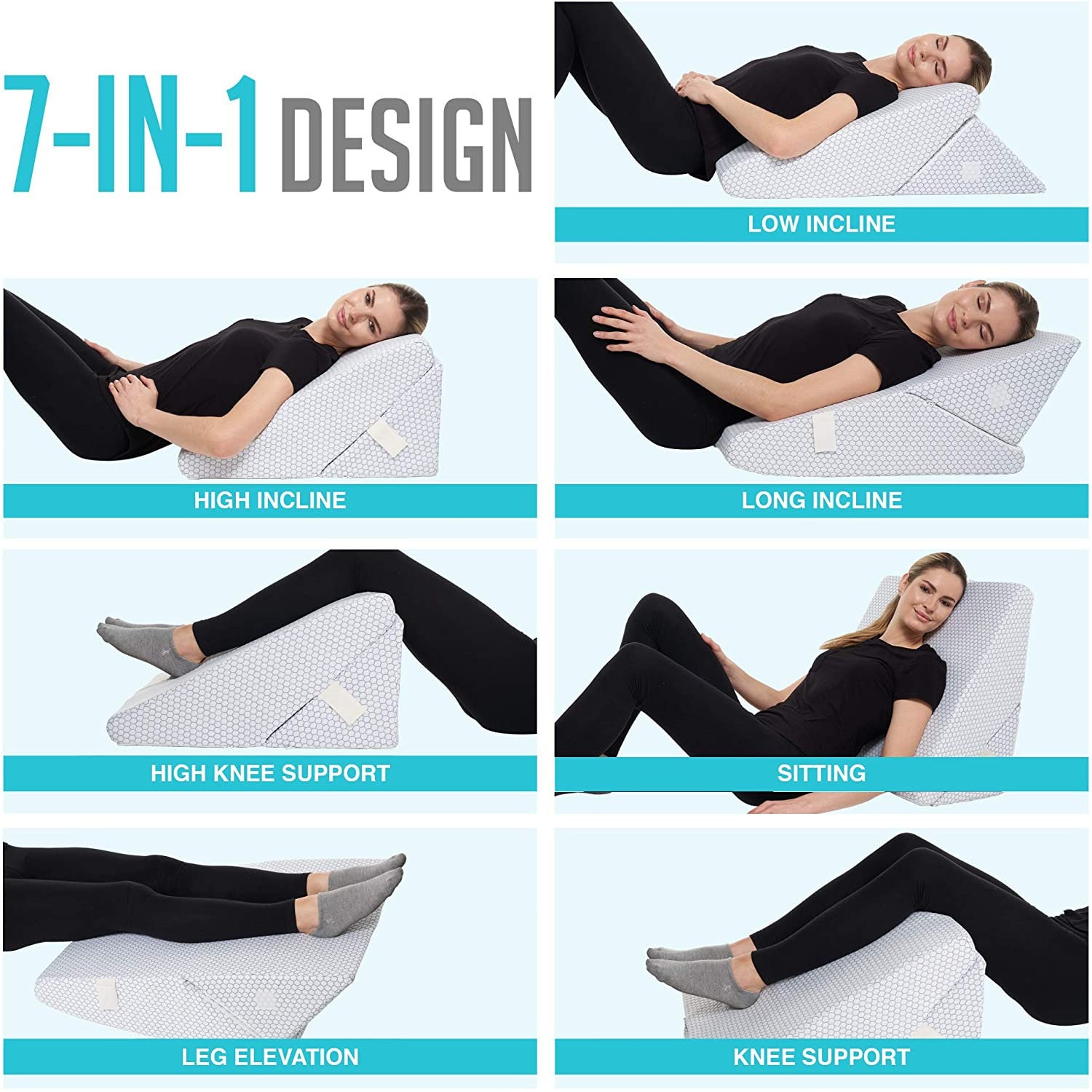 Cooling Bed Wedge Pillow Adjustable 9&12 Inch Folding Etsy