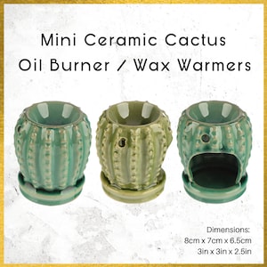 Mini Ceramic Cactus Oil Burner / Wax Warmer