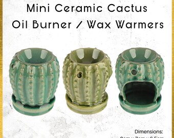 Mini Ceramic Cactus Oil Burner / Wax Warmer