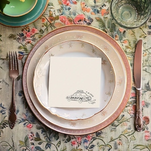 NYC Taxi Just Married Cocktail Napkins: Personalized Wedding Decor