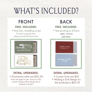 Custom NYC Taxi Matchboxes | Wedding | Bachelorette | Personalized | Bach Party | Bridal Shower | Rehearsal Dinner Night Before Matches image 6