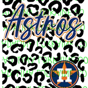 Astros PNG sublimation Design, Houston, Cheetah