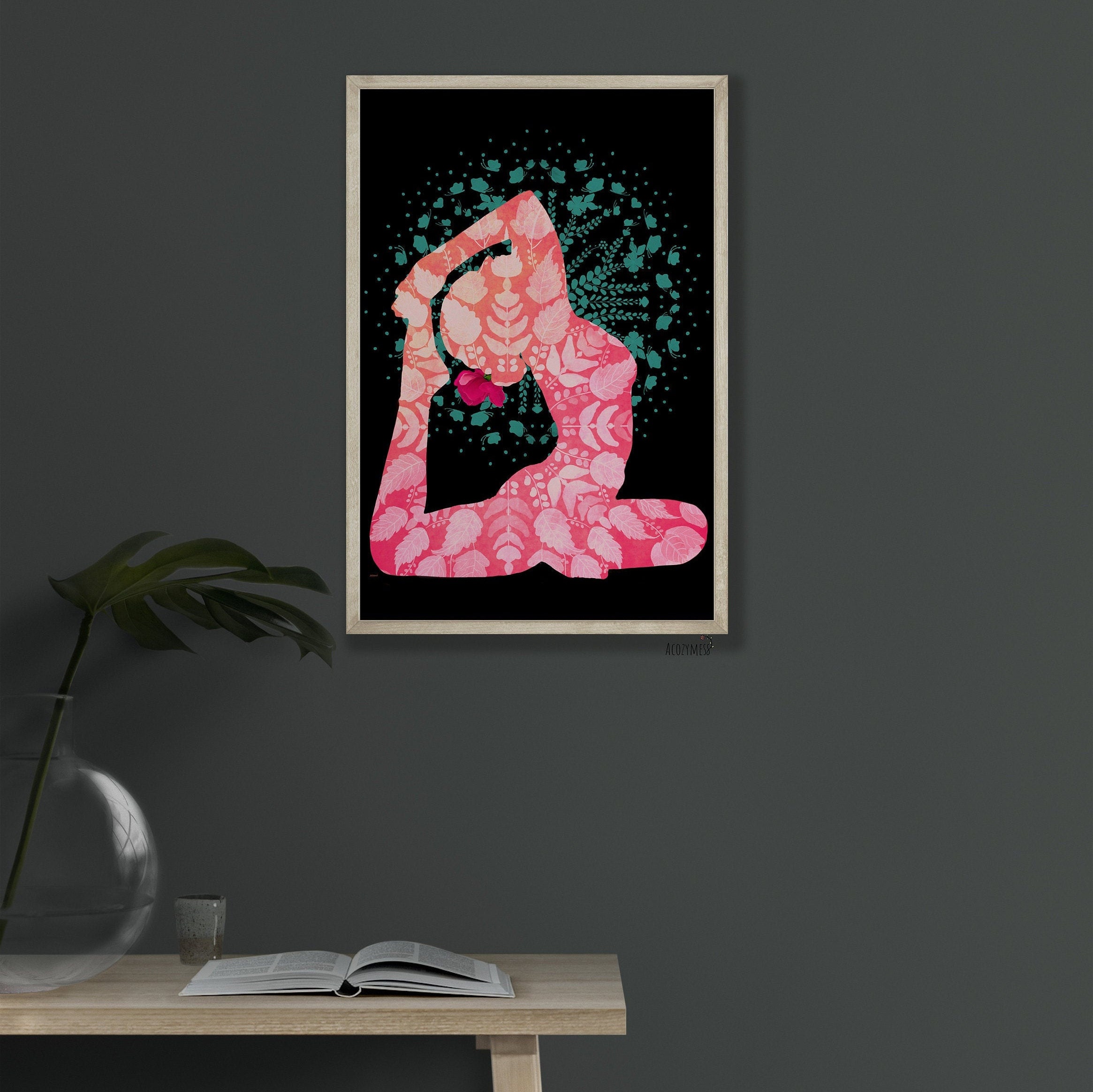 Yoga Space Decor Yoga Room Wall Art Yoga Girl Poster Etsy