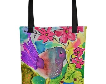 Spring Bird Tote bag-Cute Tote Bag-Women's Tote Bag-Artsy Tote