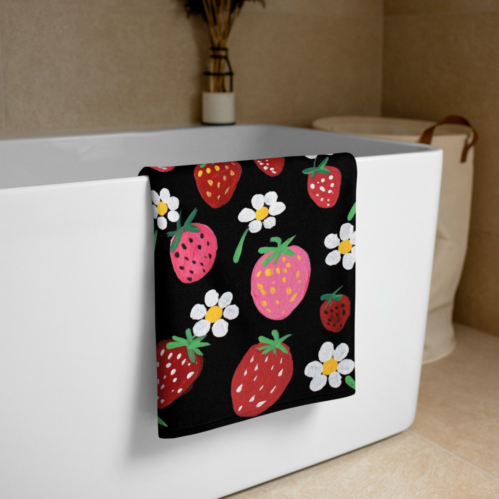 Strawberry TowelTowelsCute TowelsBath TowelsHouse Warming Etsy
