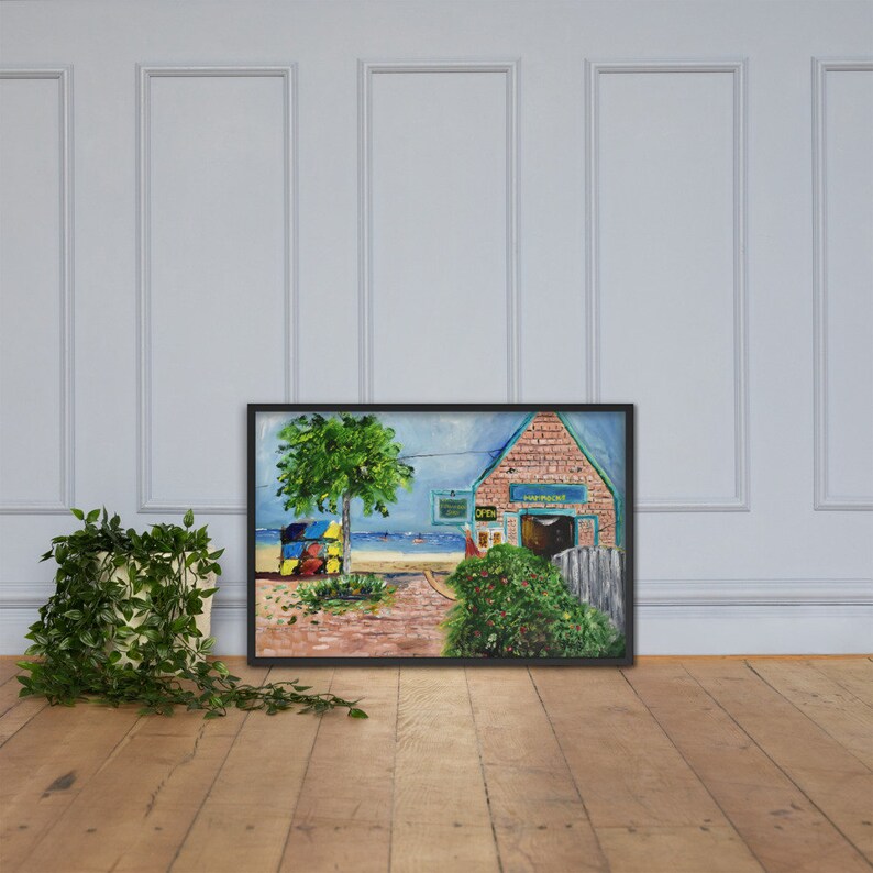 Cape Cod Northern Lights Hammock Shop Oil Painting Etsy