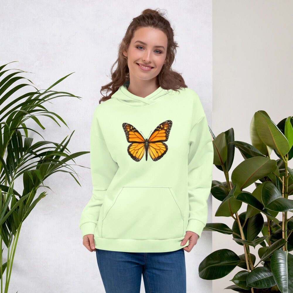 Women s Cozy Soft Butterfly Hoodie cute Sweatshirt butterfly Art Aesthetic Hoodie Etsy