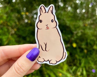 Kawaii Bunny Sticker | Waterproof Vinyl Rabbit Decal