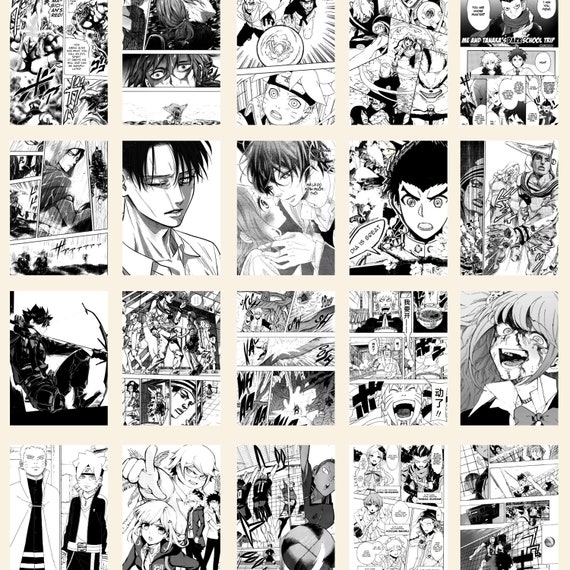 206pcs Anime Wall Collage Manga Aesthetic Manga Wall Manga Panels Anime  Manga Wall Art Wall Decoration 