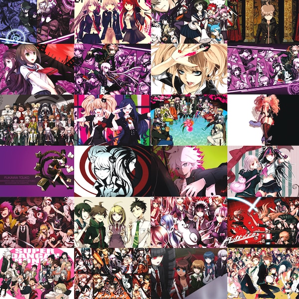 64pics Danganronpa wall collage kit Tezza collage kit