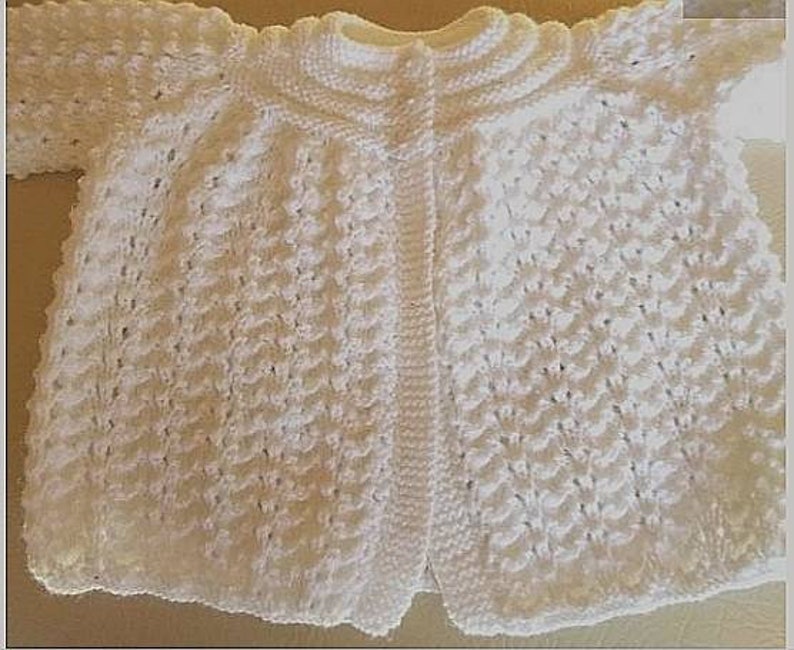 Hand Knitted Baby Matinee Jacket/coat/cardigan Made to Order Etsy