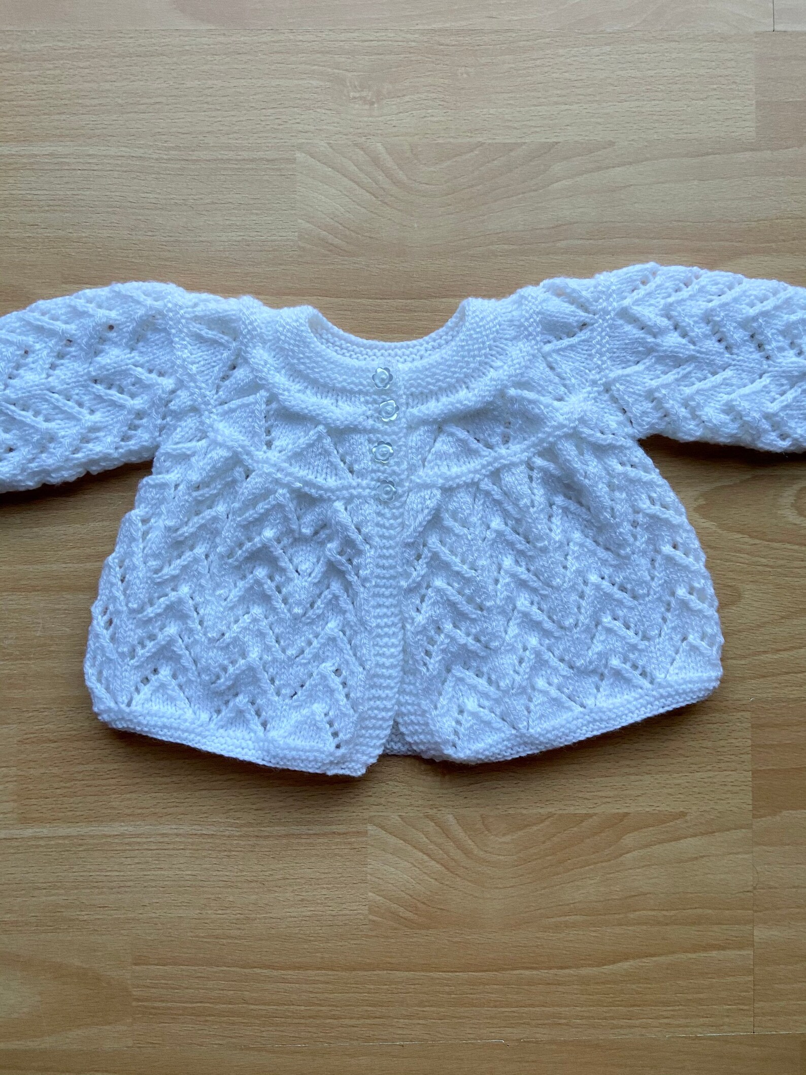 Hand Knitted Baby Matinee Jacket/Coat/Cardigan Made to order Etsy
