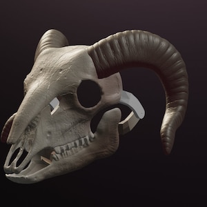 Ram Skull Mask .STL files for 3D printing