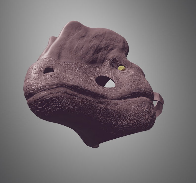Dilophosaurus Mask V2 .stl Files for 3D Printing - Etsy