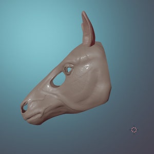 Masque de cheval . Fichiers STL pour limpression 3D image 2