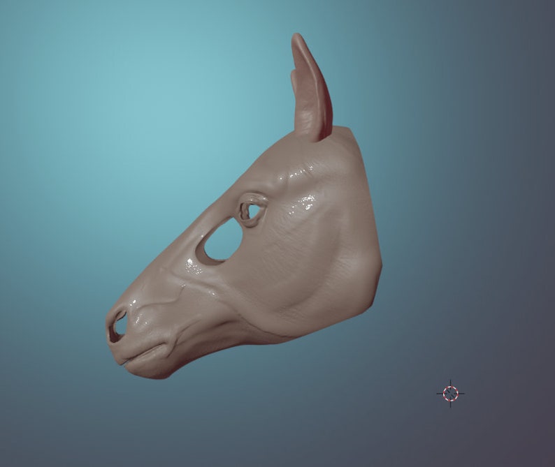 Masque de cheval . Fichiers STL pour limpression 3D image 2