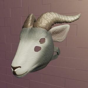 Goat Mask .STL files for 3D printing