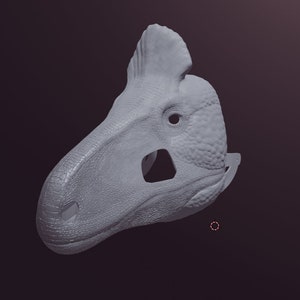 Cryolophosaurus mask V2 .stl files for 3D printing