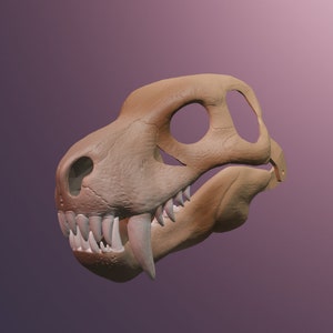 Inostrancevia Skull Mask .STL files for 3D printing