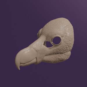Bearded Vulture Mask .STL files for 3D printing