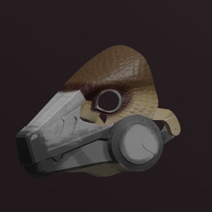 Robot Raptor Mask .STL files for 3D printing