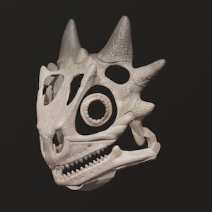 Horned Lizard Skull Mask .STL files for 3D Printing