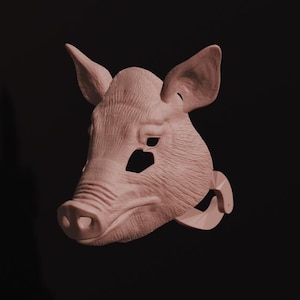Domestic Pig Mask .STL files for 3D printing