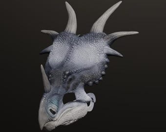 Styracosaurus Mask V2 .STL files for 3D printing