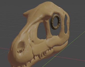 Dromeosaurus Skull Mask v2 .STL files for 3D printing