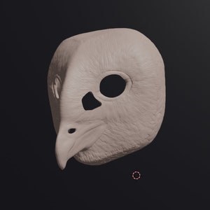 Schleiereule Maske .stl Dateien für den 3D Druck