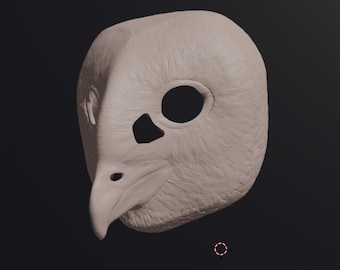 Barn Owl mask .stl files for 3D printing