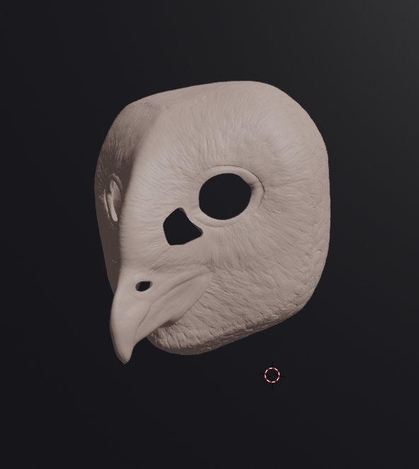Barn Owl mask .stl files for 3D printing