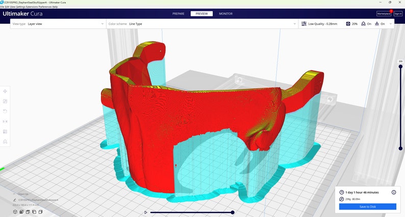 Elephant Seal Skull Mask .STL files for 3D printing image 6