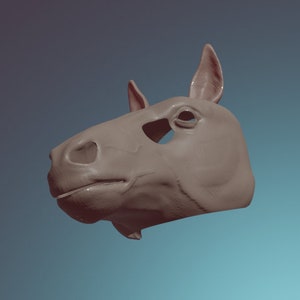 Masque de cheval . Fichiers STL pour limpression 3D image 1