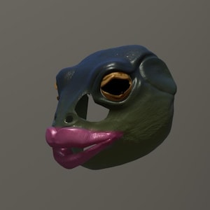 Máscara de la Dama Rana (archivos .STL para impresión 3D)