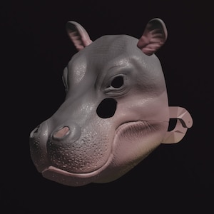 Hippo Mask .STL files for 3D printing