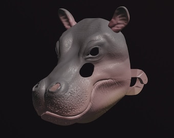Hippo Mask .STL files for 3D printing
