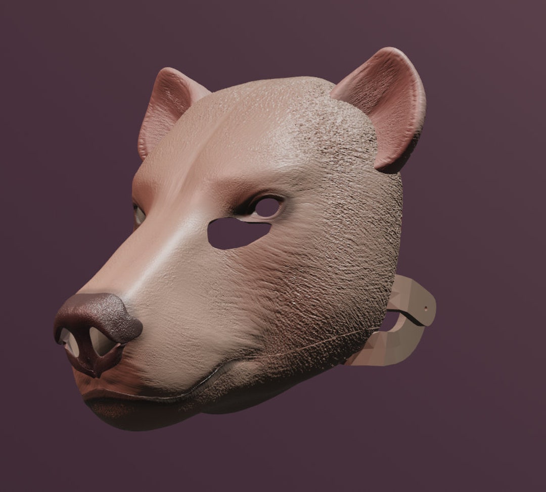 Bear Mask .STL Files for 3D Printing Etsy