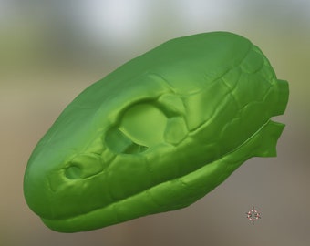 King Snake Mask .STL files for 3D printing