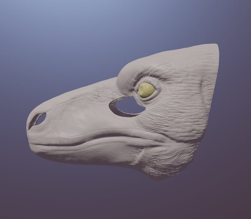 Dakotaraptor Mask V2 STL Files for 3D Printing - Etsy