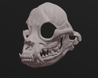 Bulldog Skull Mask .STL files for 3D printing