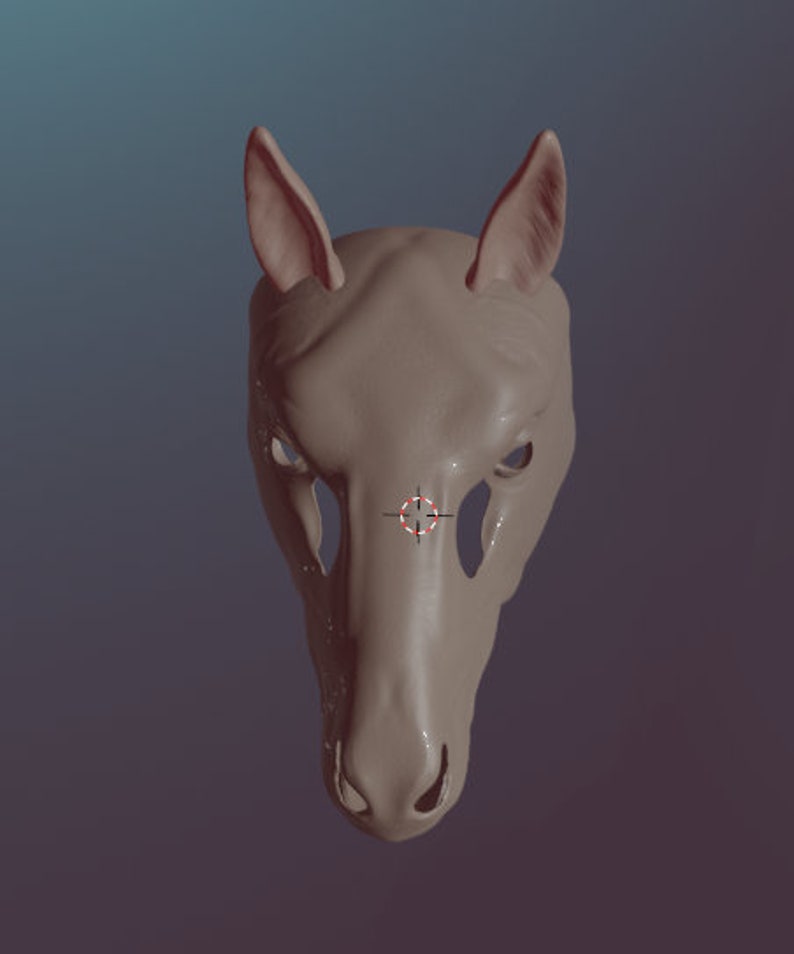 Masque de cheval . Fichiers STL pour limpression 3D image 5