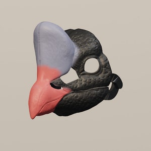 Helmeted Curassow Mask .STL files for 3D printing