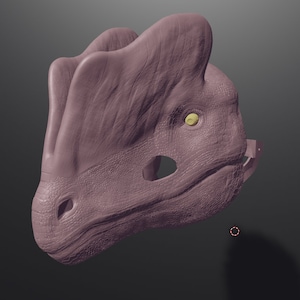 Dilophosaurus mask V2 .stl files for 3D printing